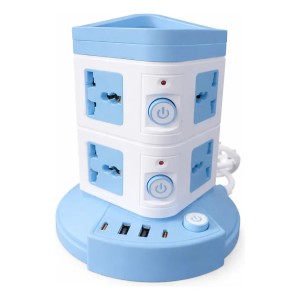 Alargue 3m vertial 8 tomas y 3 USB A02U Yiwu