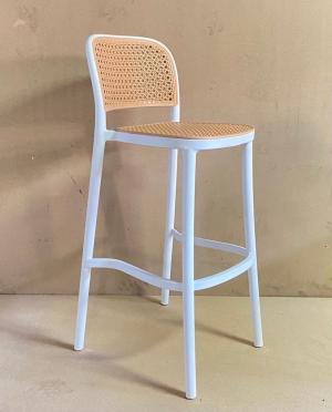 Banqueta Polipropileno 174B Blanco respaldo esterilla NSol