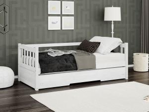 Cama 1P 80 con marinera madera Julia Blanca gis