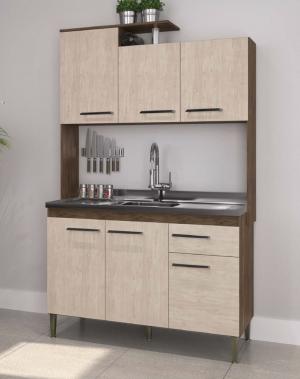 Cocina compacta 5P 1C ArteCas MAIA 1260-30-26 carvahlo/rusti