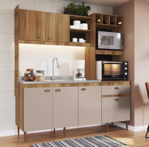 Cocina compacta 6P ArteCas MIRA cinamon/nogal 1450-60-64