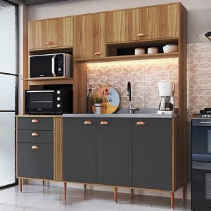 Cocina compacta 6P ArteCas JADE nogal/grafito 1480-60-62