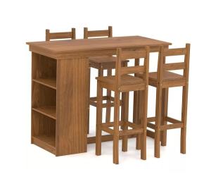 Desayunador mesa DSY4 con 4 banquetas BL Cera gis