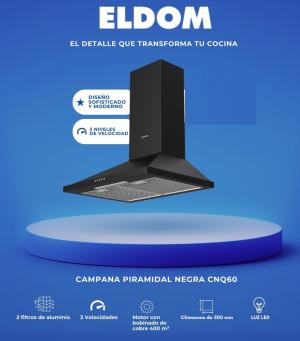 Extractor Campana 60 Piramida NEGRA ELDOM CN60MF G:18M