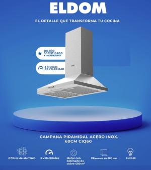 Extractor Campana 60 Piramidal Inox ELDOM CI60