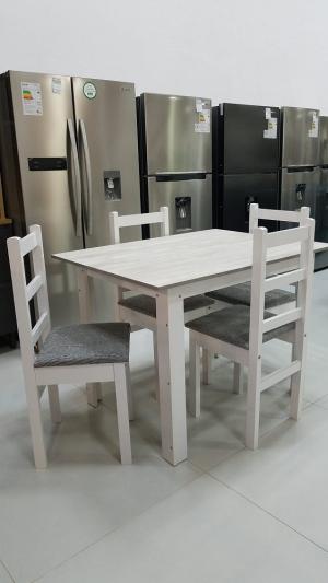 Juego Comedor 4S Nativa 110 Blanco S: 15 Blanco tapizada