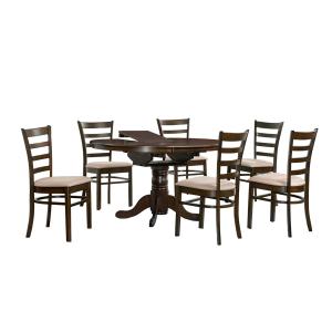 Juego Comedor 6S HV Divino mesa extencible almenda