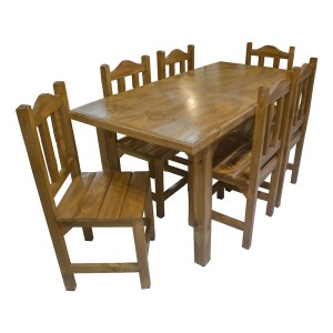 Juego Comedor 6S Mercosur Madera 162X82 AND