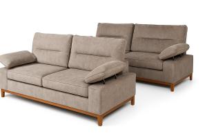 Juego Living 3+2 Hellen MONT BLANC Marron 100995