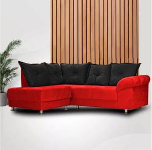 Living Esquinero Vilabella BARI Rojo con negro
