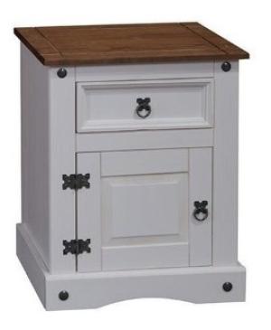 Mesa de Luz 1C 1P VB381 Mexicana Nevada madera gis