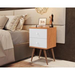 Mesa de Luz 2C Mania CANDY MdM6004  Natural/Blanca