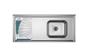 Mesada acero inox base concreto DERECHA