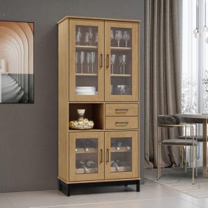 Modular cristalero 4P 2C Finestra MADRI 1949RP Roble/Preto