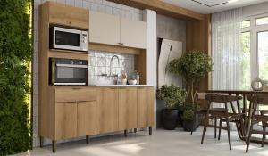 Mueble cocina compacto Thb Florida KFC102 Capuchino/blanco