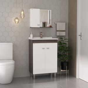 Mueble de baño c/espejo Fabribam EC PES 60 Blanco Carvalo