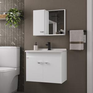 Mueble de baño suspendido c/espejo Fabrbam EC 60 Blanco Blan