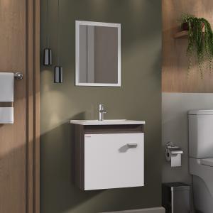 Mueble de baño suspendido c/espejo Fabribam EC 40 Blanco Car