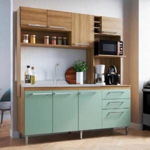 Mueble de cocina 8P 2C Compacto Casamia BLUME Teka/Verde 173