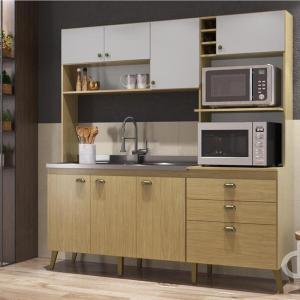 Mueble de cocina compacto Casamia DONNA Louro Freijó/White