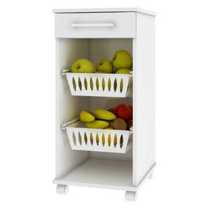 Multisuo frutero c/ ruedas 2 canastos ArteCas 270 Blanco