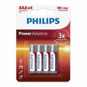 Pila AAA PHILIPS Alcalina X4