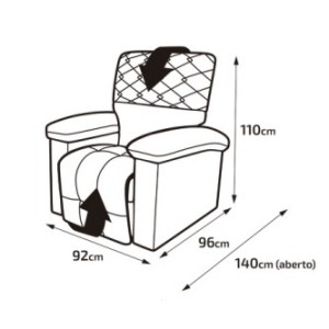 Poltrona reclinable 1L Hellen GAVEA P LUIS Cafe 100929