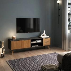 Rack bajo 2P 2C 2E Finestra LAVIS 9892PC Preto