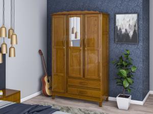 Ropero 3P 2C Suiza CLASSICA imbuia Madera