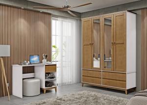 Ropero 4P 4C Madera Finestra PRATA 2803BF