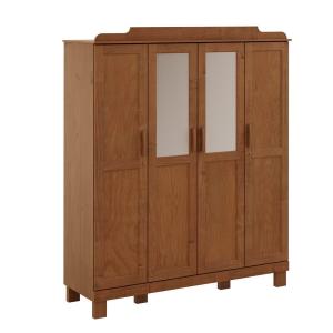 Ropero 4P c/ espejo Finestra COBRE 1282C Castaño