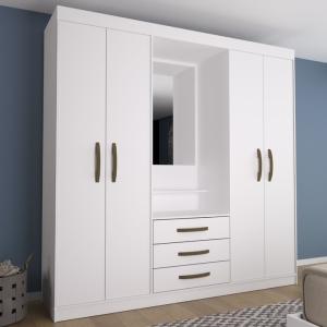 Ropero 4p 3c PH1757 HERVAL Artico Blanco