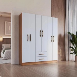 Ropero 6P 2C ArteCas ECO Nogal/Blanco 485-60-4
