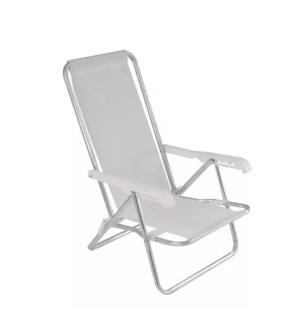Silla MOR Reposera 8P Sannet Aluminio Blanca 2269