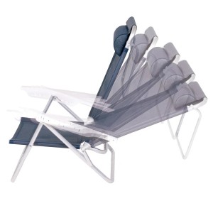 Silla MOR Reposera Aluminio SUMMER 2490 c/almohadilla AZUL