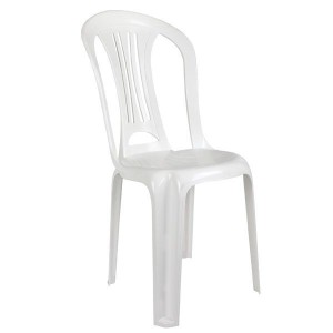Silla PVC Mor Bistro Blanca S/posa brazo Inc
