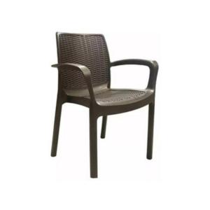 Silla PVC Rattan Napoli marron RAI