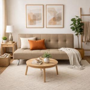 Sofa cama 3L MoveQuip Monaco YL-82660 marron claro