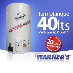 Termotanque 40L Cobre WARNERS G:2A