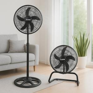 Ventilador de pie y piso Eldom 2 en 1 ELDUS-1827P-2 G:1A